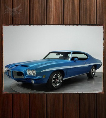 Металлическая табличка Pontiac LeMans GTO Hardtop Coupe (D37)